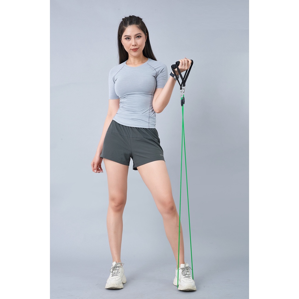 Quần Đùi 2 Lớp Nữ Tập Gym Yoga, Co Giãn 4 Chiều, Vải Thoáng Mát, Không Giữ Ẩm ICADO AT1