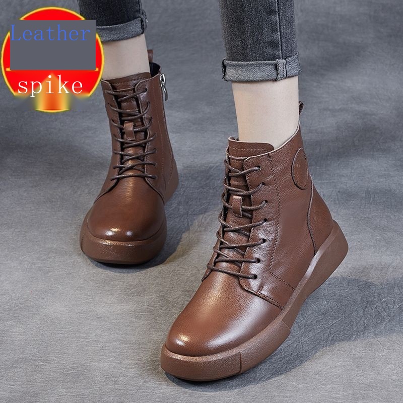 Giày Bốt Martin Mũi Tròn Đế Dày Mềm Mại Thoải Mái Thời Trang Mùa Thu 2022 Cho Bạn Gái