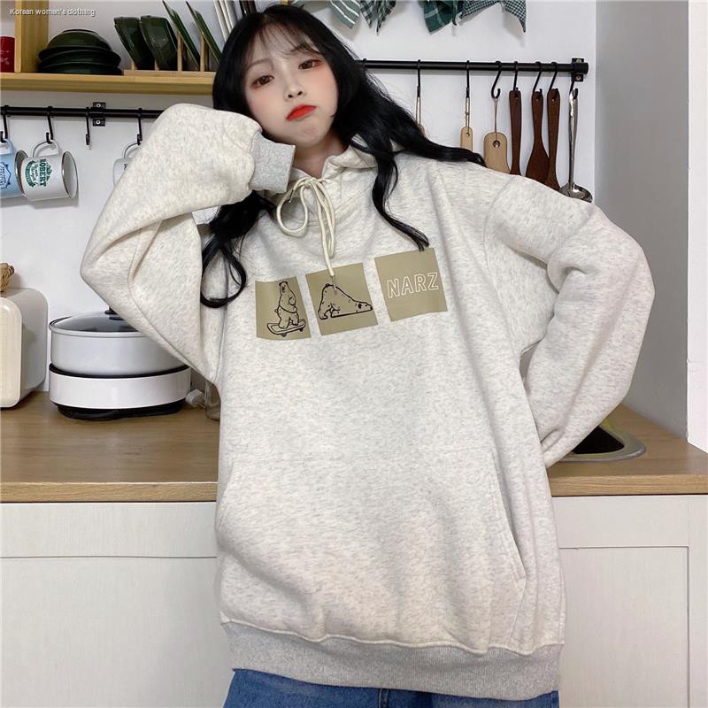 Áo Hoodie In Hình Hoạt Hình Xinh Xắn Cho Nữ