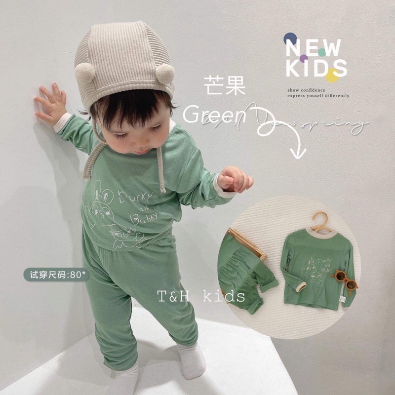 Bộ zip Hàn cạp cao cho bé (7-16kg)