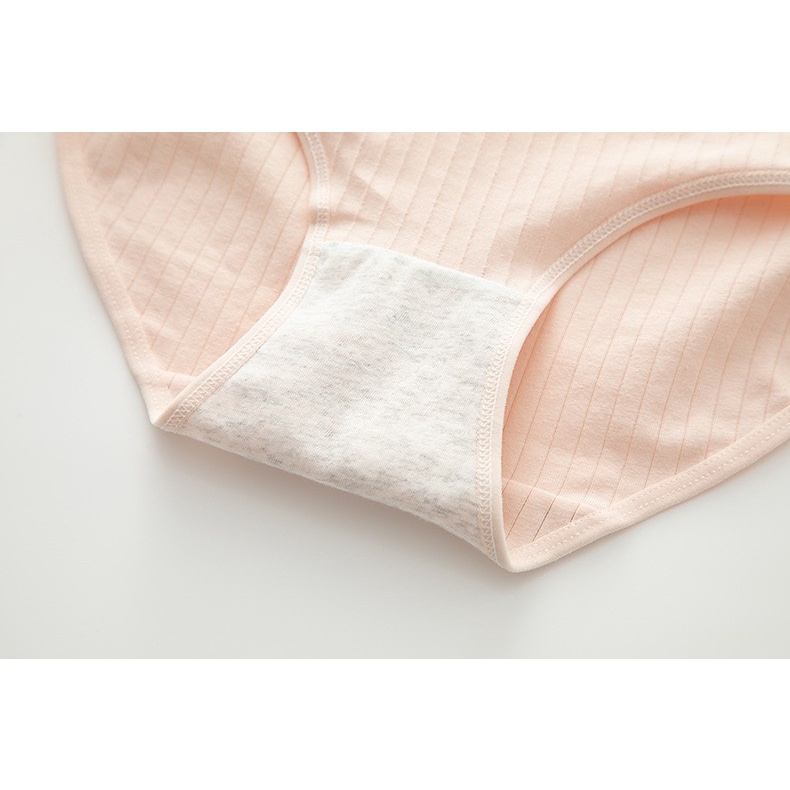 Quần lót thun cotton nữ đơn giản trơn màu nhạt có size - 8teen