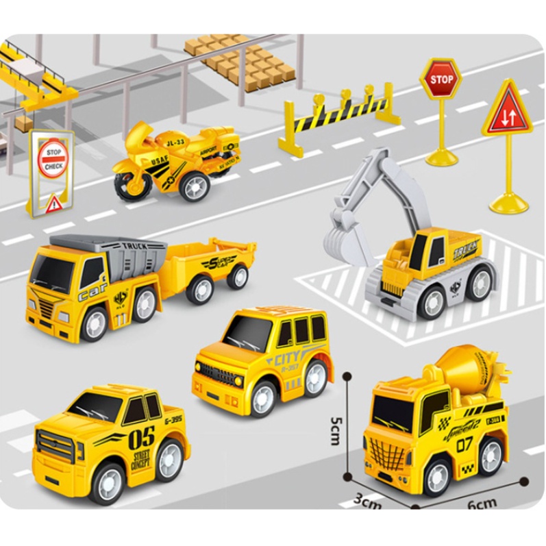 [Hàng mới về] Bộ Đồ chơi Xe Mini nhiều loại phương tiện Máy bay, Xe,...