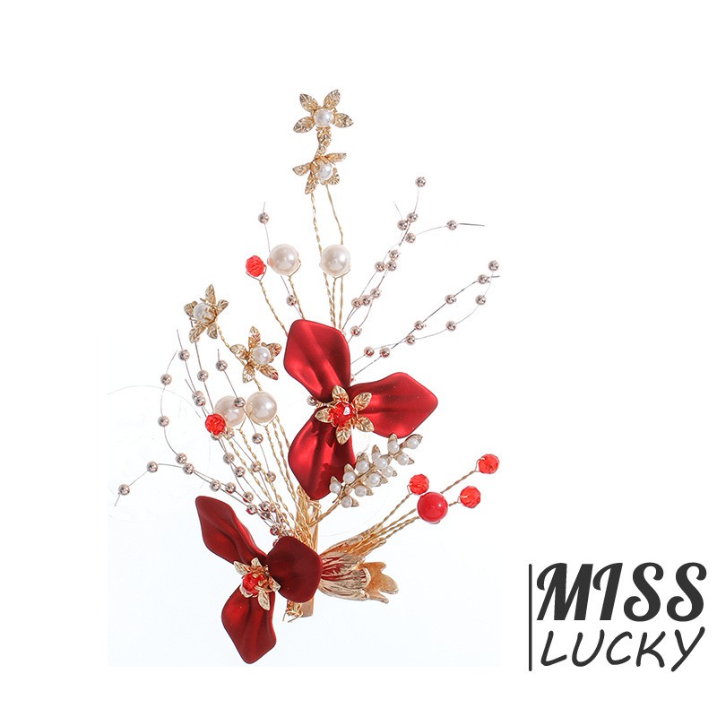 Set Phụ Kiện Cài Tóc + Khuyên Tai Phong Cách Trung Hoa Thanh Lịch Dành Cho Nữ