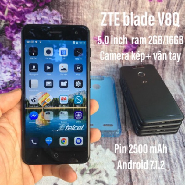 GIẢM SÂU Điện thoại ZTE Blade V8Q màn 5 inch ram 2GB/16gb camera kép+ vân tay GIẢM SÂU