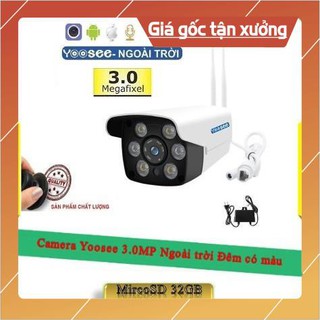 Rẻ Vô địch Shopee Camera ko dây Yoosee 3.0MP Ngoài trời Đêm có màu