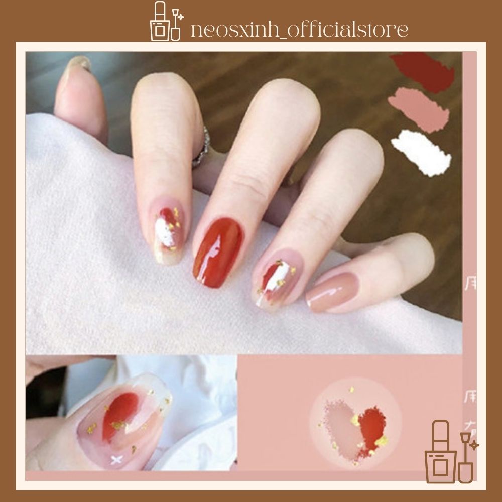 Sơn Móng Tay Top Goals Màu Nude Đen Trắng Trong Suốt Kim Tuyến Pastel Tím - Neosxinh - Nails