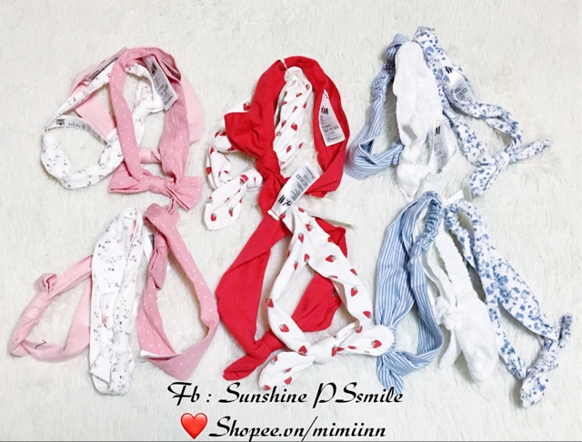 Set băng đô nơ cho bé HM auth