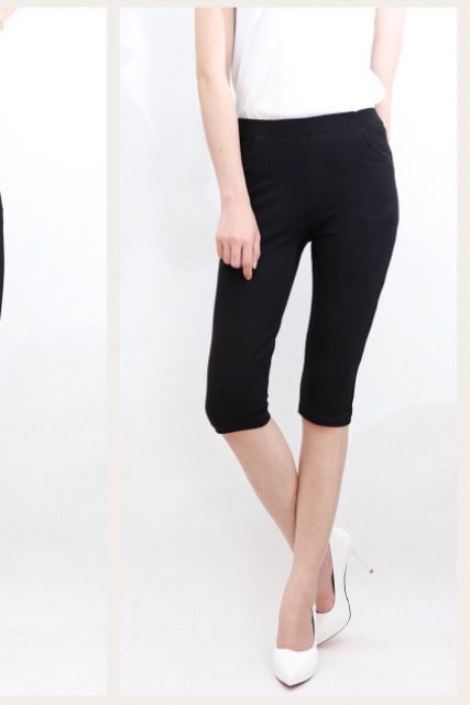 Quần legging lửng nữ ngố 4 túi co giãn 4 chiều | BigBuy360 - bigbuy360.vn