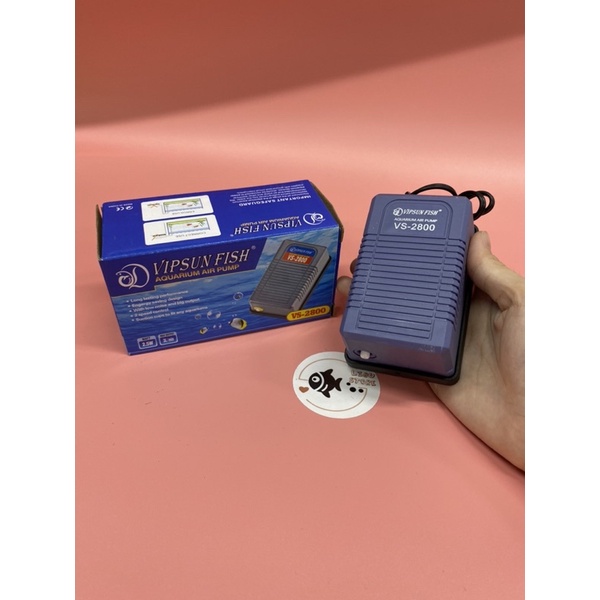 Máy sủi khí oxy 1 vòi 2.5W VIPSUN VS-2800 thổi khí oxy cho hồ cá VS2800