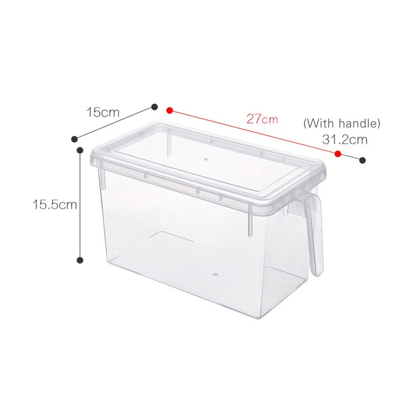 Hộp nhựa trong suốt đựng bảo quản thực phẩm tươi ngon có nắp đậy cho tủ lạnh