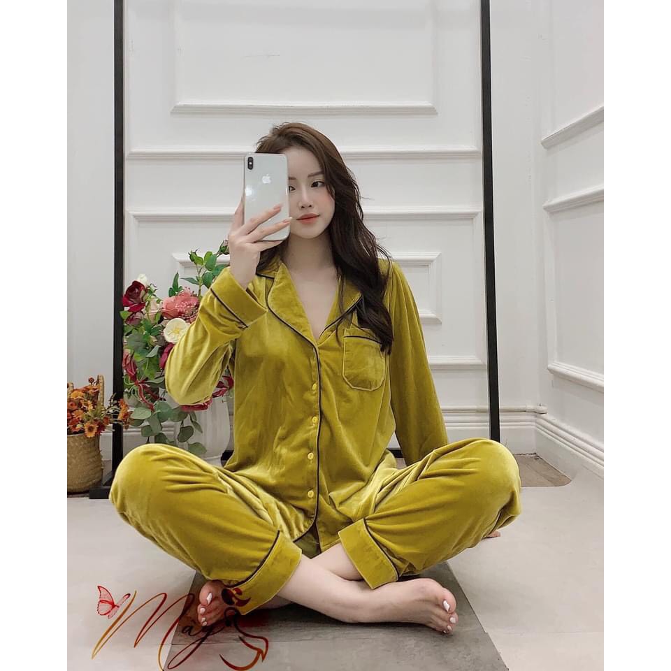 Pijama nhung trơn - Thương hiệu độc quyền của Mây | BigBuy360 - bigbuy360.vn