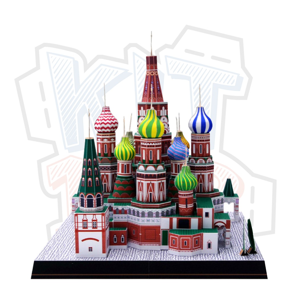 Mô hình giấy kiến trúc Nga Saint Basil’s Cathedral - Russia