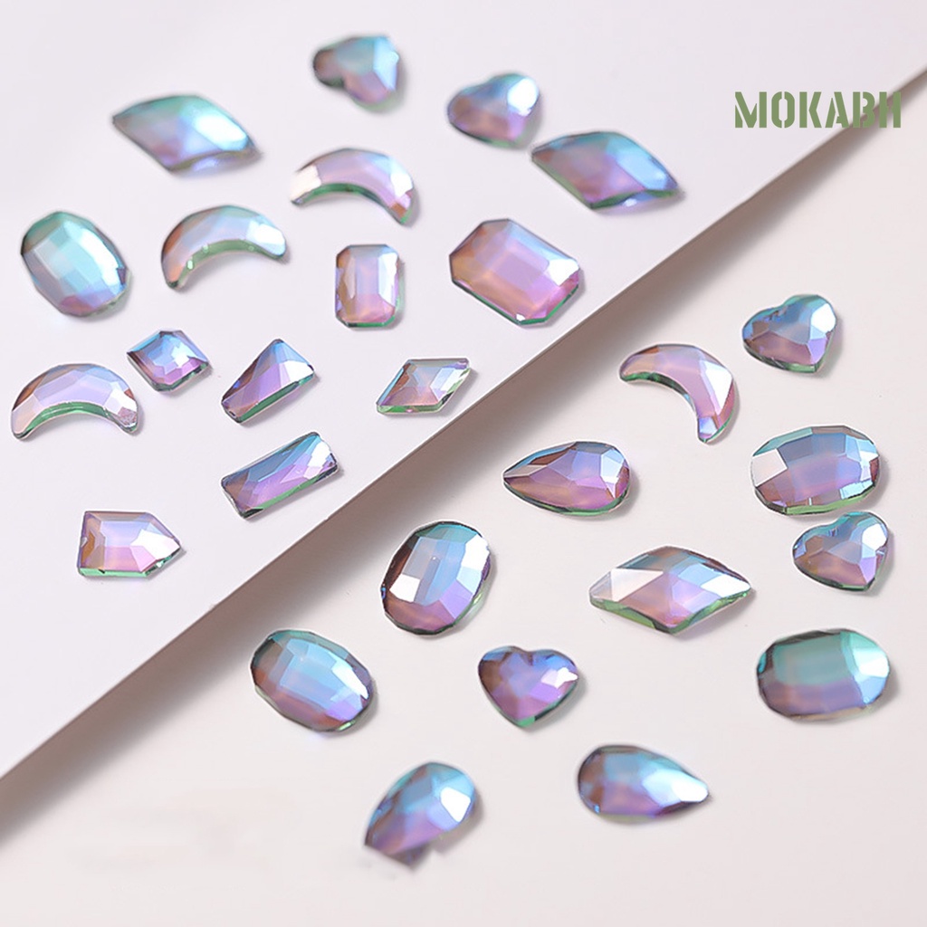 Túi 100 Hạt Đá Zirconia Trang Trí Móng Tay Sau Lưng