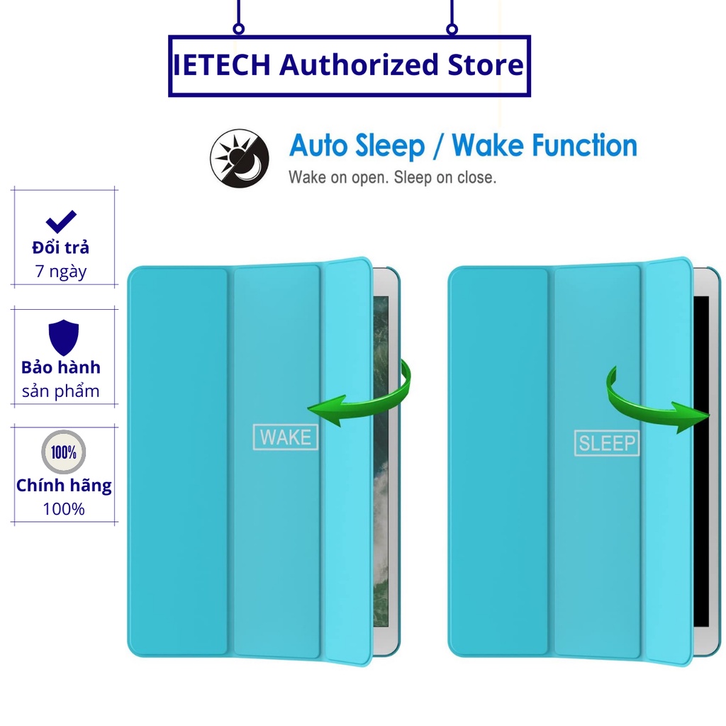 Bao da silicone cho iPad Air 1/ Air 2 tự động tắt mở PKCB