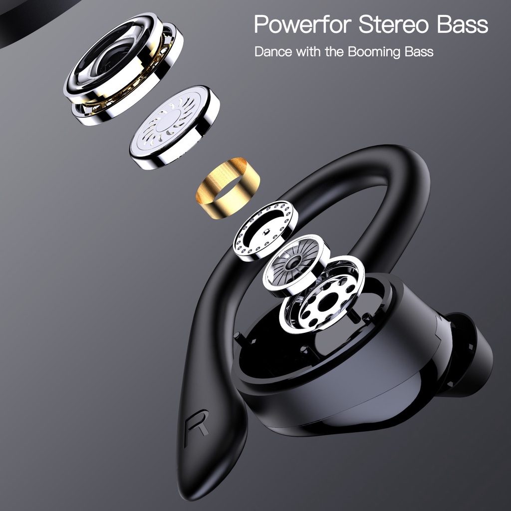 Tai nghe NEWMSNR không dây bluetooth 5.0 thiết kế treo vành tai 9D giảm tiếng ồn hiệu quả
