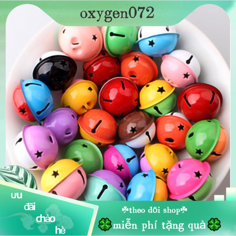 Chuông gắn vòng cổ thú cưng hình tròn bằng sắt có móc khóa
