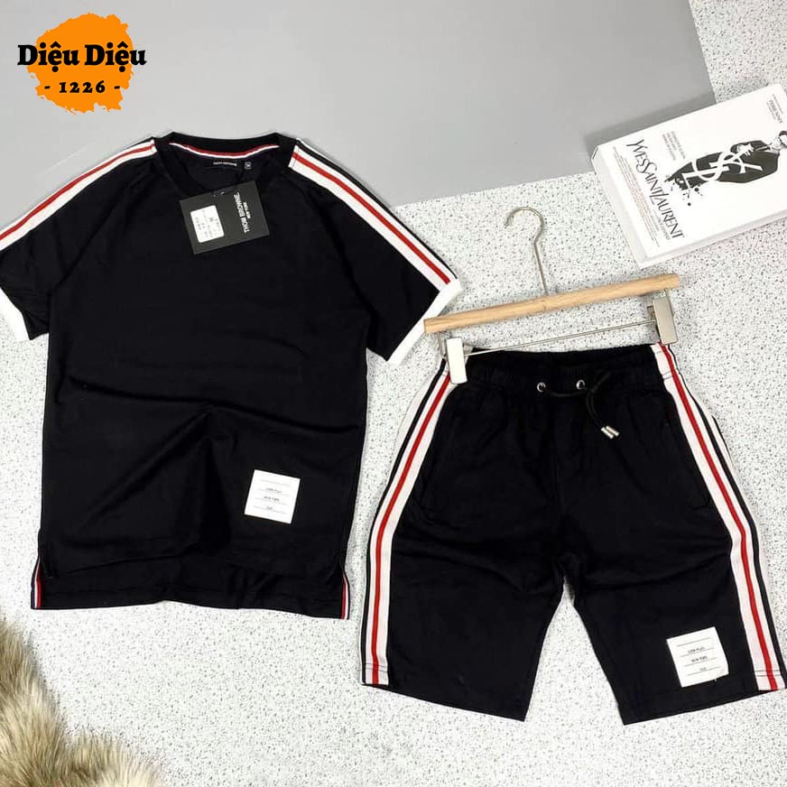 BỘ ĐỒ NAM BỘ HÈ NAM THỂ THAO XẺ TÀ MIX KẺ SỌC kèm ảnh thật | BigBuy360 - bigbuy360.vn