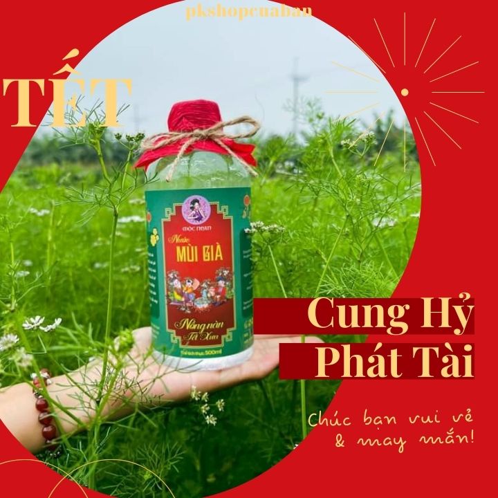 Nước Mùi Già, Nước Tắm Thảo Mộc Tinh Dầu Mùi Già Mộc Nhan, Lau Bàn Thờ, Xông Nhà, Tắm Giao Thừa, Tất Niên, Chai 500ml