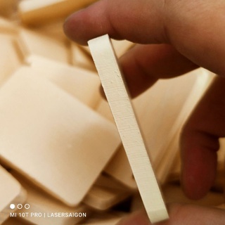 Phôi móc khoá gỗ - 2 mặt gỗ