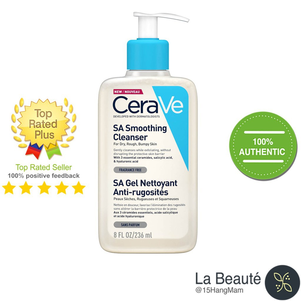 Cerave SA Smoothing Cleanser - Sữa Rửa Mặt Cho Da Rất Khổ Mẩn Đỏ 236ml | BigBuy360 - bigbuy360.vn