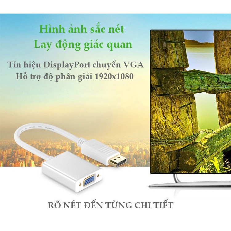 Cáp Chuyển DisplayPort Sang VGA có Audio Ugreen - 20412
