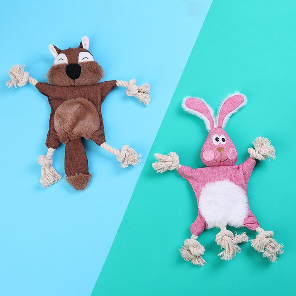 1 Đồ Chơi Dây Thừng Cotton Thắt Nút Huấn Luyện Thú Cưng Họa Tiết Hoạt Hình