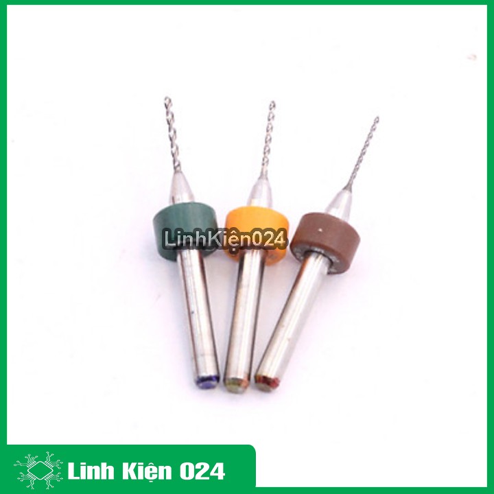Bộ 3 mũi khoan CNC 0.6-0.8-1.0mm mỗi loại 01 chiếc