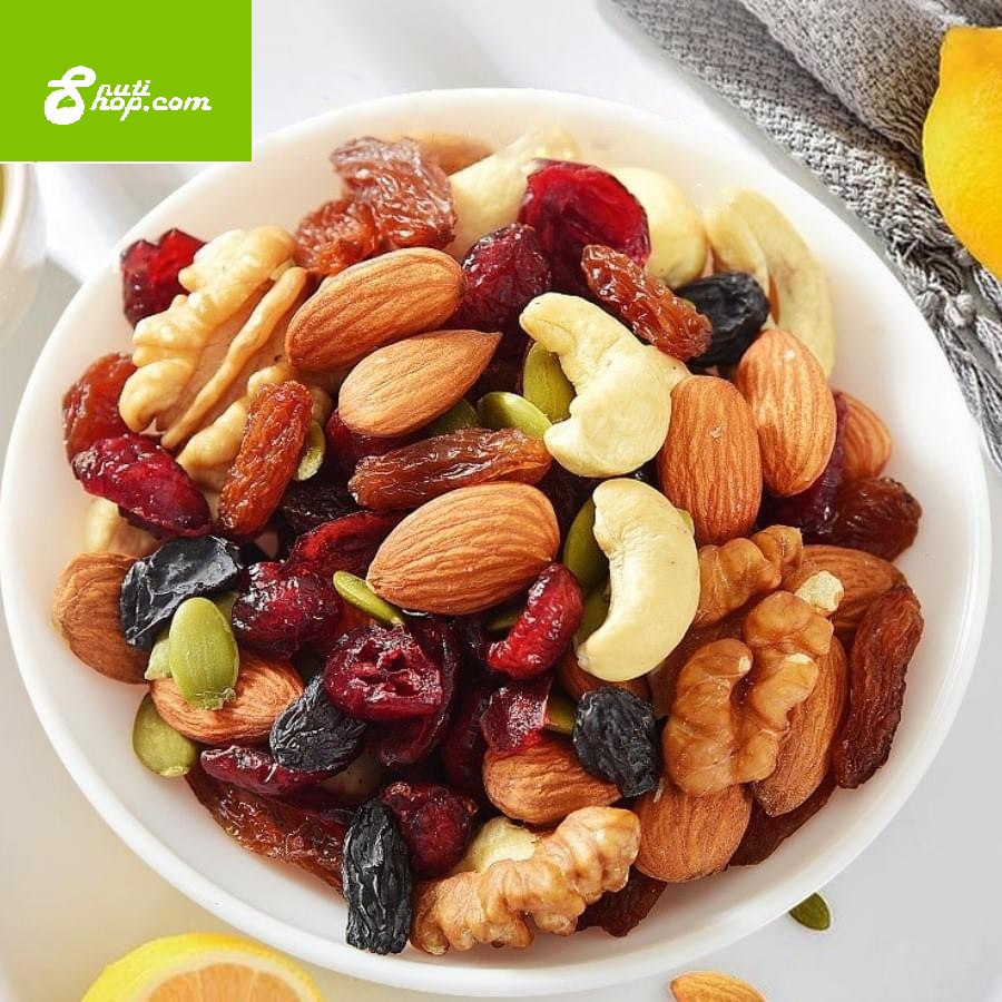 Hỗn hợp 7 loại hạt ăn vặt văn phòng Seven Mixed Nuts thương hiệu Alnaturo cao cấp 150gr