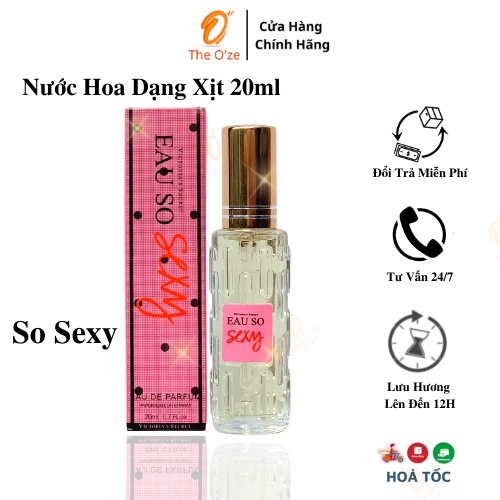 Nước hoa nữ EAU SO SEXY hương thơm ngọt ngào, quyến rũ, nhẹ nhàng - size 20ml bỏ túi tiện lợi