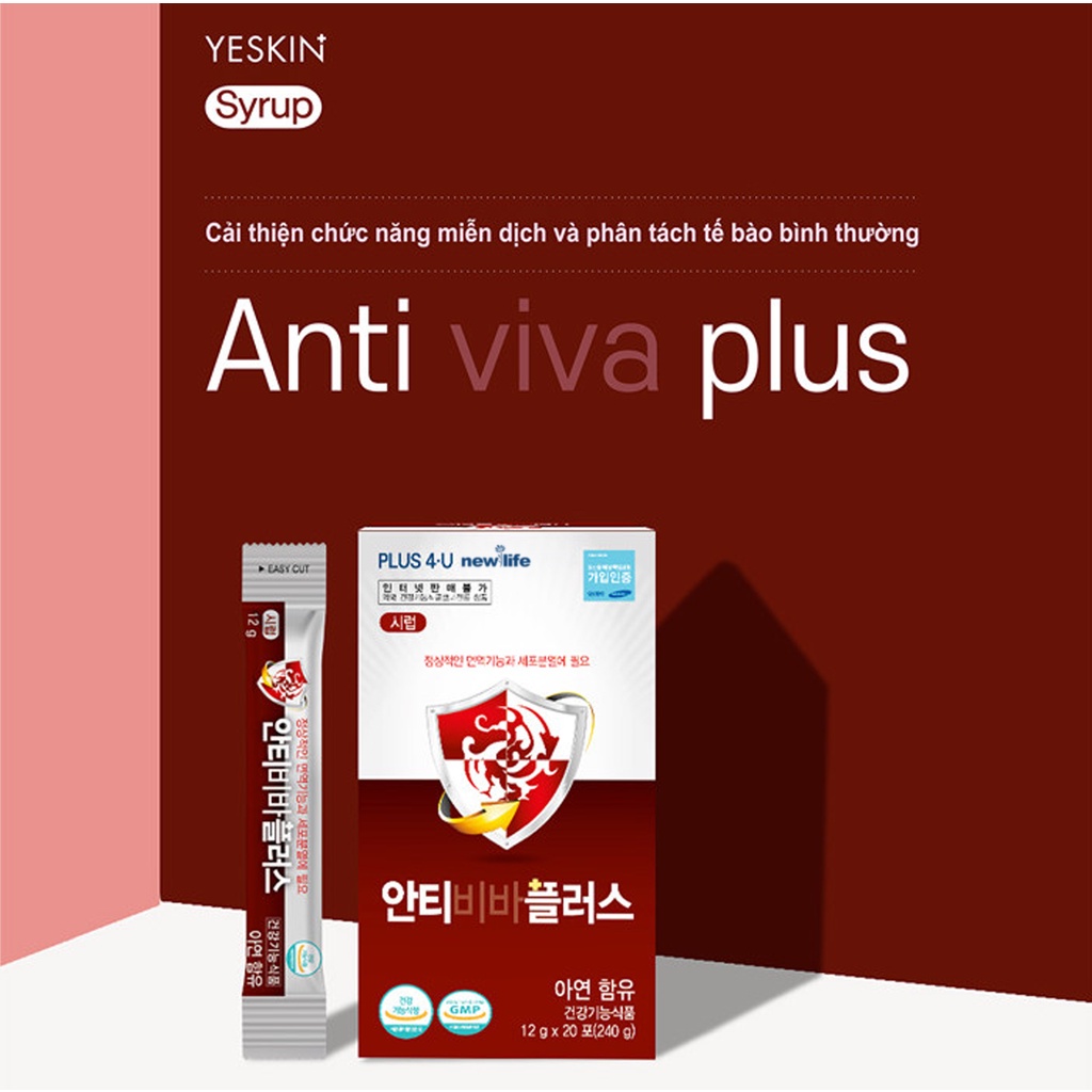 Siro kẽm tăng sức đề kháng Newlife Anti-Viva Plus 60 gói