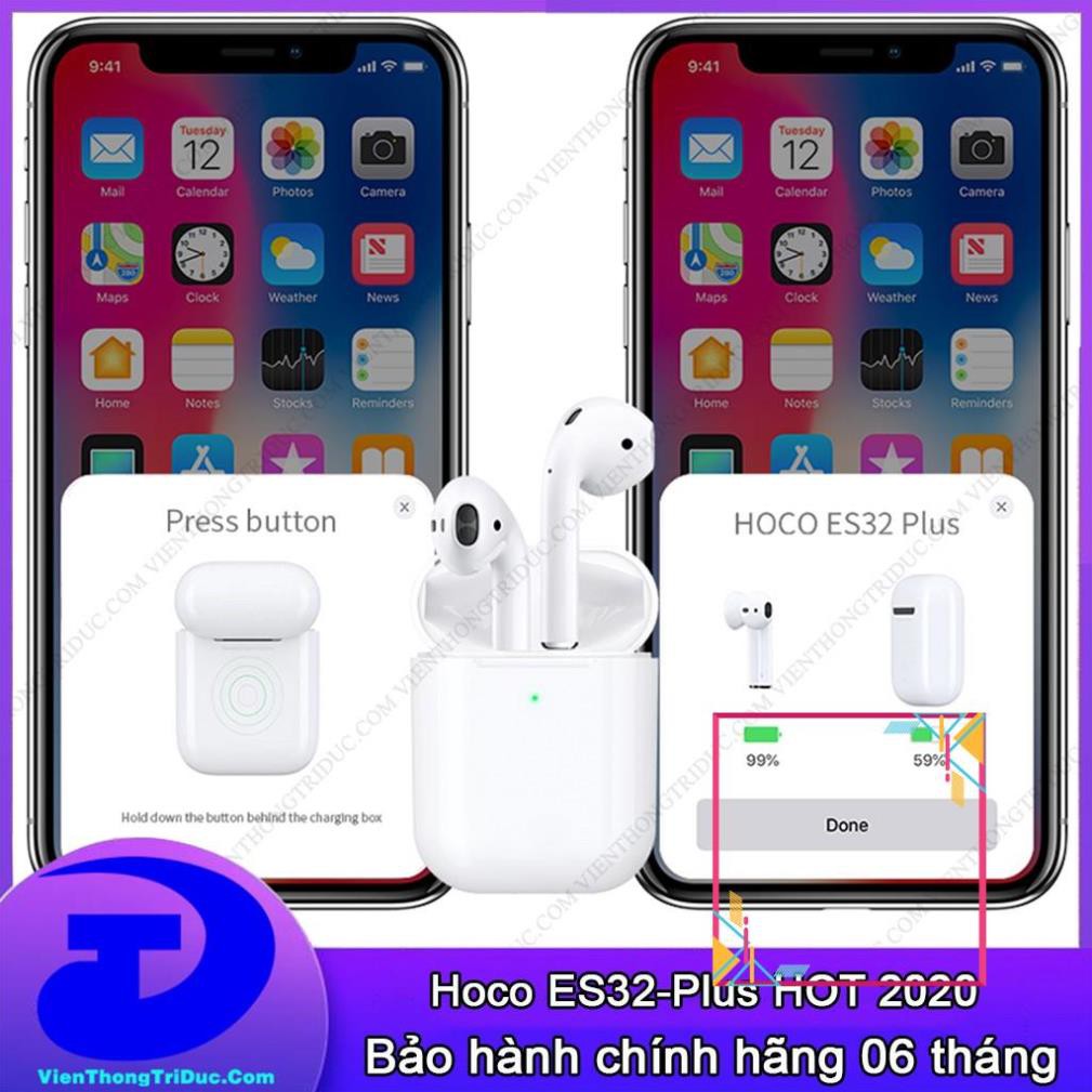 Tai Nghe Bluetooth 5.0 Hoco ES39 /ES49/ES28 & Lanex LEP-W06 / W12 Định Vị, Đổi Tên, Sạc không dây, Pop-up trên iphone