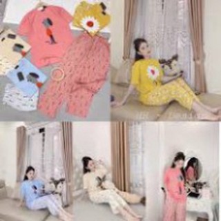 Bộ mặc nhà quần dài áo cộc