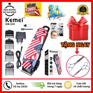 ✂ bán chạy nhất ✂ tông đơ cắt tóc chuyên nghiệp kemei 830 - tặng kèm bộ 2 kéo cắt tỉa - bảo hành 12 tháng