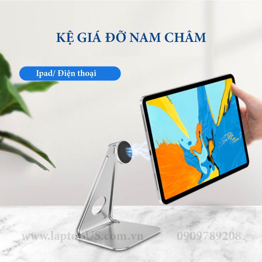 Giá Đỡ Nam Châm Hít Điện Thoại Ipad Nhôm