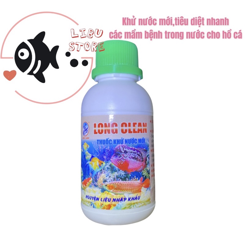 Long Clean Khử Nước Mới Bể Cá Cảnh - Lọ 100ml