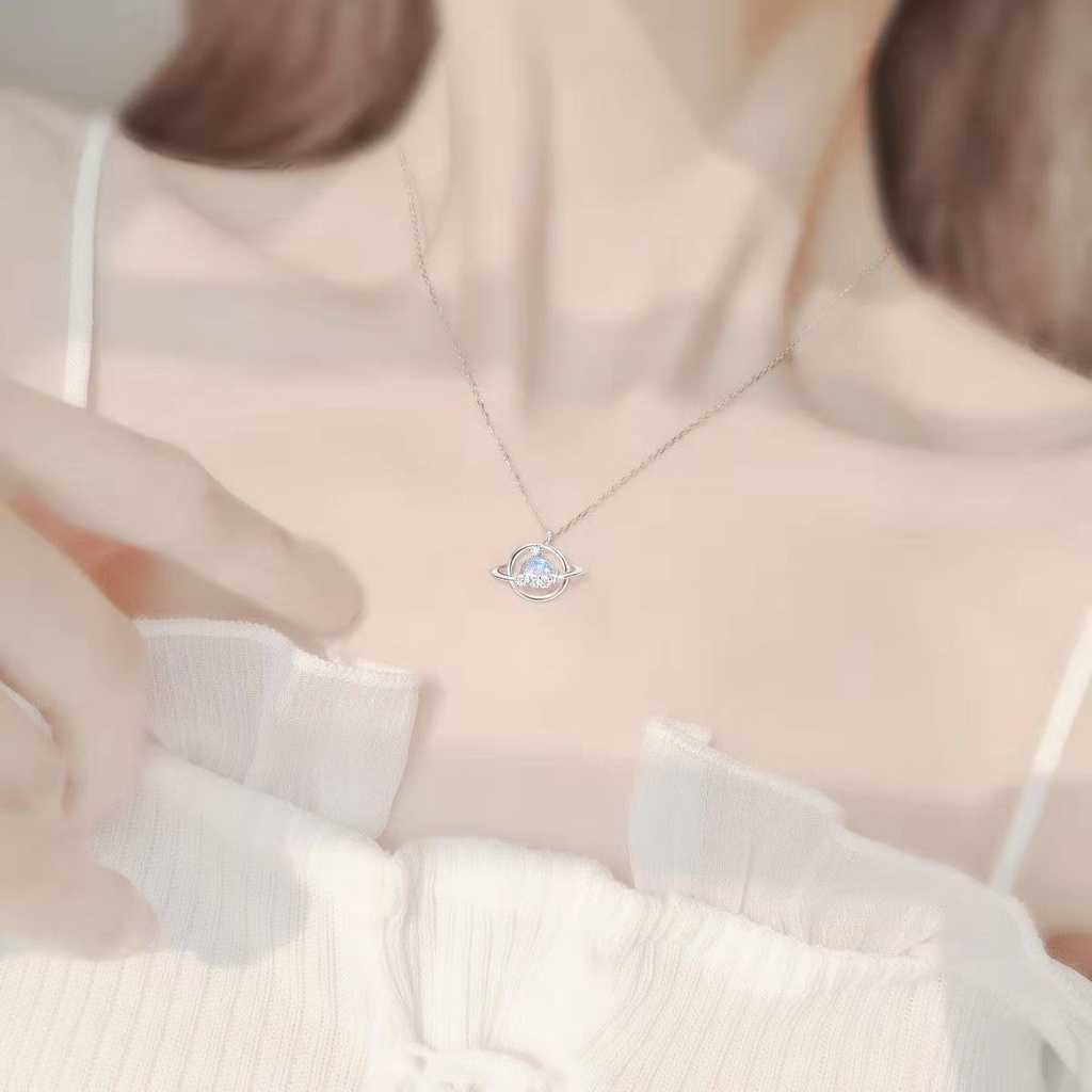 Vòng cổ Mặt Hình Hành Tinh Màu Tím 2022 Mới Phong Cách Hàn Quốc Đơn Giản Cho Nữ