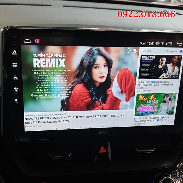 Màn Hình Android Ô tô Ram 4G,Rom 64Gb Hãng Jetek Chính Hãng Giá Tốt Nhất