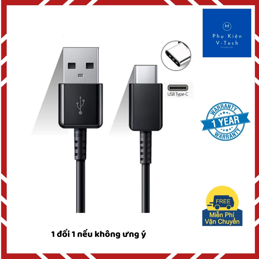 Dây cáp sạc Samsung chính hãng Type-C Usb, Micro Usb 1m hỗ trợ sạc nhanh Note 9/Note 8/S9/S8/ S7 S6