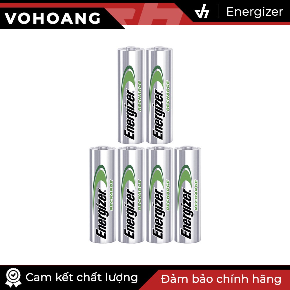 Bộ 6 Pin sạc Energizer TRAY 2000mAh (Bạc)