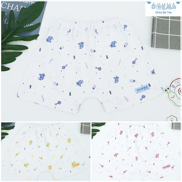 Quần Đùi Mông Thú Cộc Dokma Cho Bé Organic Cotton (1-12M) Dq117