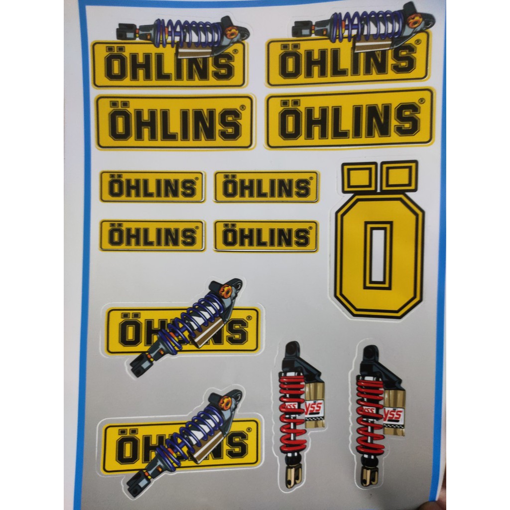 Tem Sticker đề can Uma Racing, Monster, Ohlin, Kitty chống nước