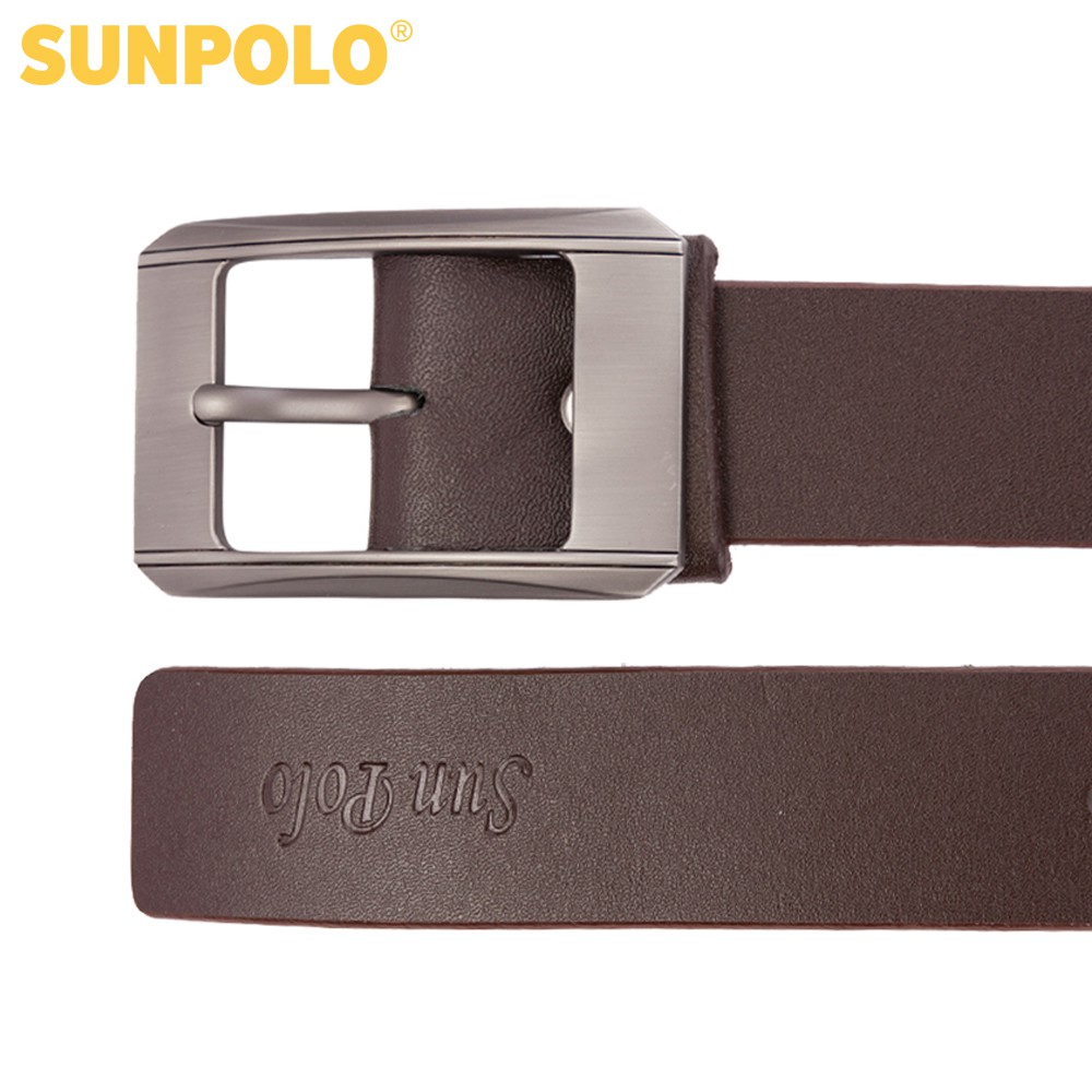 Dây nịt nam da bò SUNPOLO Đen Nâu - BS01DN
