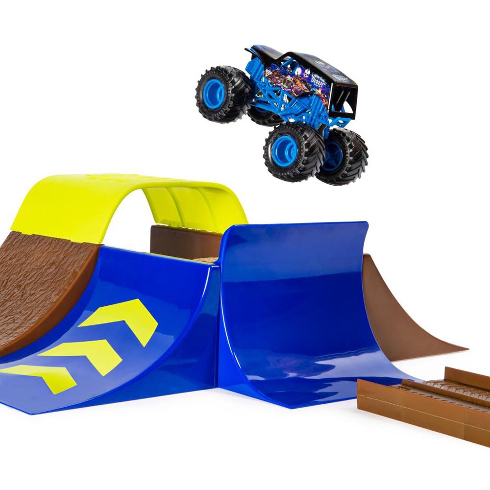 Bộ xe tải mô hình Monster Jam True Metal Son-uva Digga tỷ lệ 1:64 vượt đường dốc Champ Ramp