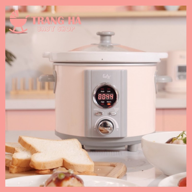 𝑪𝑯𝑰́𝑵𝑯 𝑯𝑨̃𝑵𝑮 NỒI NẤU CHẬM THÔNG MINH HẸN GIỜ  2.5L - SLOW 4 - FB9125MH (MÀU HỒNG)