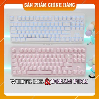 [SẴN HÀNG] Bàn phím cơ chơi game Edra EK387 - Phiên bản màu hồng và trắng cực đẹp - Bảo hành 24 tháng [LỖI 1 ĐỔI 1]