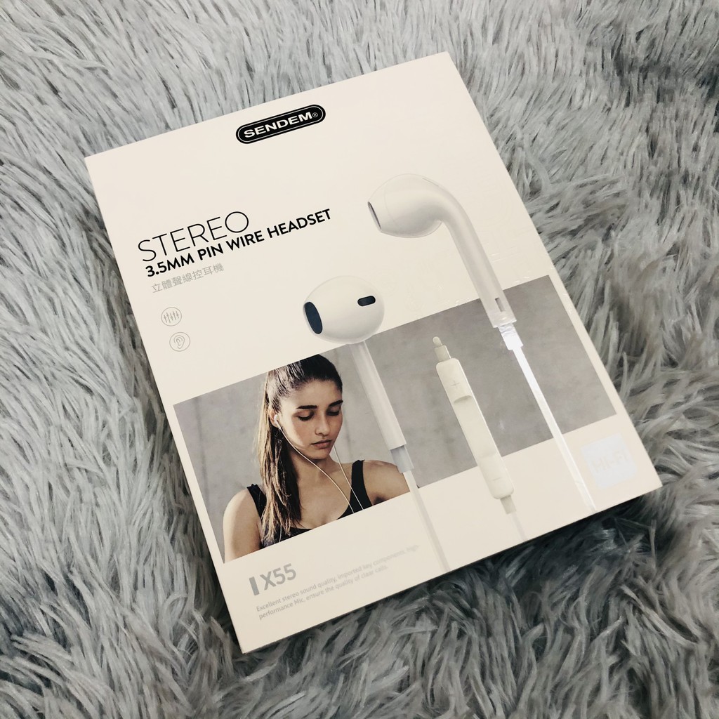 Tai nghe dây sendem chính hãng - tai nghe giá rẻ - tai nghe iphone - tai nghe samsung