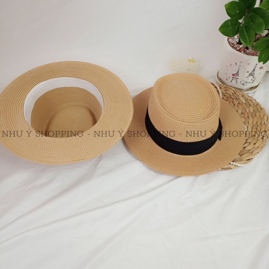 Mũ cói nữ vành nhỏ tự nhiên cói VN đóng gói hộp to không bị hỏng form nón đi biển dạo phố-muvientrangVN