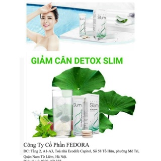 Detox slim viên sủi hộp 20 viên - hỗ trợ giảm béo giảm mỡ máu chính hãng