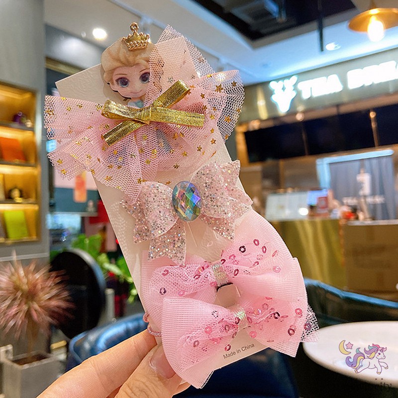 Kẹp Tóc Hình Nơ Phong Cách Hàn Quốc Xinh Xắn Cho Bé Gái