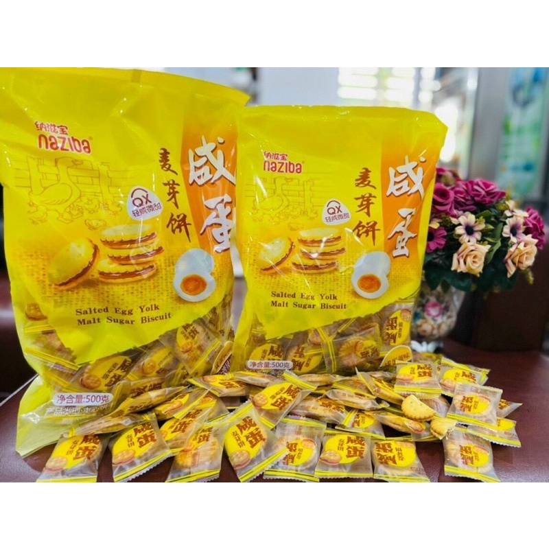 Bánh Quy Trứng Muối Naziba Đài Loan Gói 500g